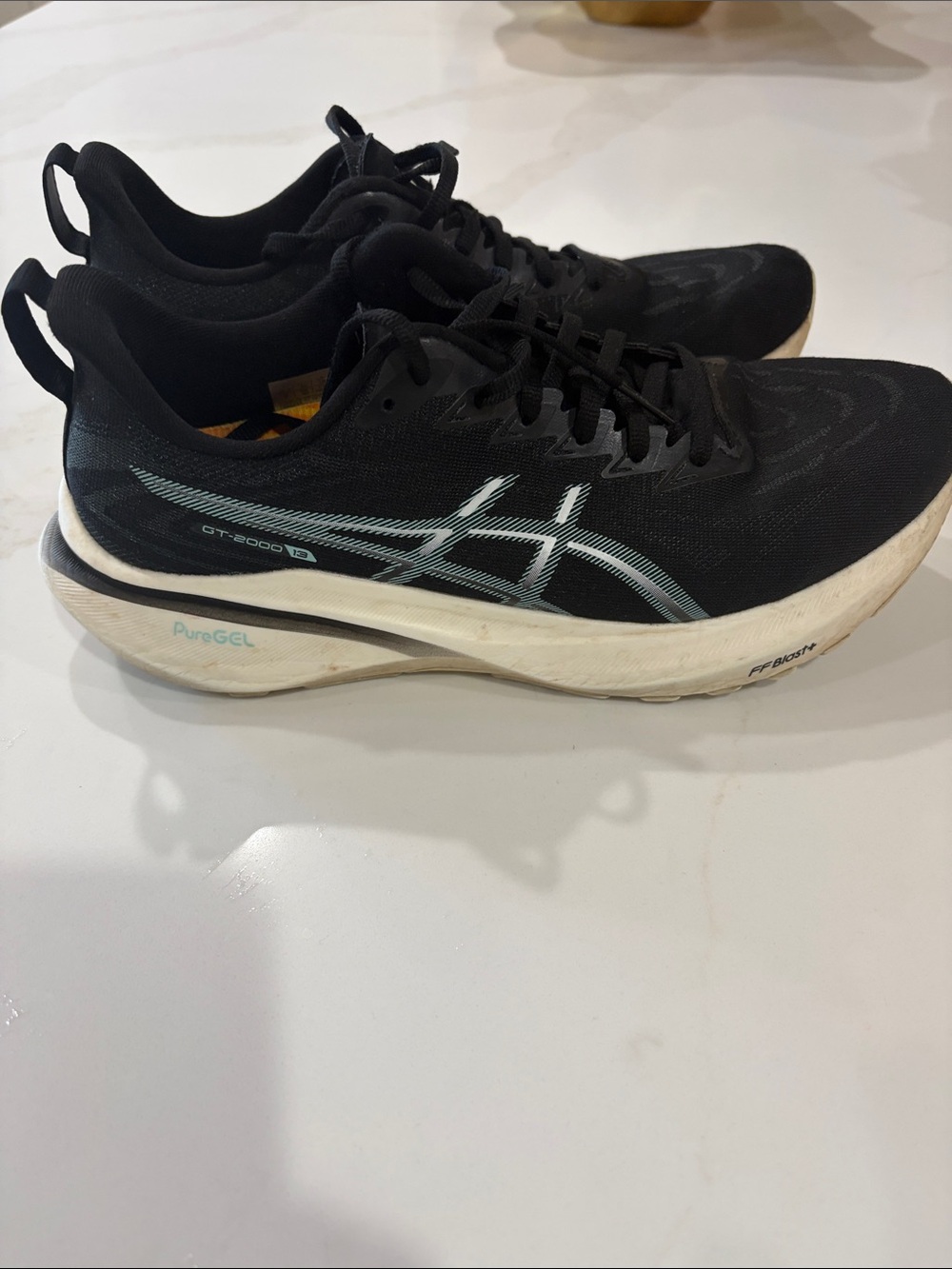 ASICS GT-2000-13 Womens Running Shoes - Black with Light blue Midsole